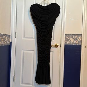 Vintage retro style mermaid black special occasions maxi dress
